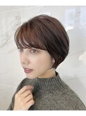 大人可愛いひし形ショートボブ