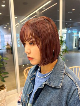 エクリジユウガオカ(equri Jiyugaoka) 【自由が丘】切りっぱなしbob×ピンク/30代40代50代