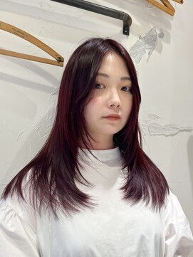 ボコカ(bococa) ブリーチなし/ボルドーカラー/ロングレイヤー