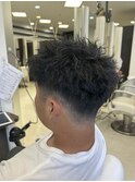 スキンフェード風/ショートツイストパーマ