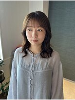 アム(amu)&nbsp;コテ巻き風パーマ/韓国風パーマ/デジタルパーマ/くびれヘア