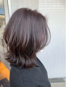 オーシャン(Ocean) [OCEAN Hair&Life藤原純]外ハネレイヤー/ワインレッド/白髪染め