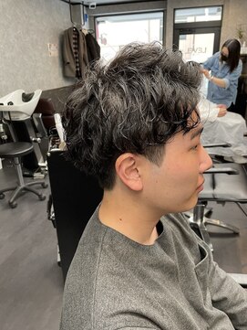 ココ 西葛西南口店(COコ) ナチュラルパーマ アップバング メンズカット/葛西メンズ