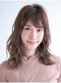 ウェーブ抜け感スタイル