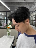 ニコ トウキョウ ロジック(nico TOKYO Logic)&nbsp;メンズセンターパート曲がる縮毛矯正アップバング