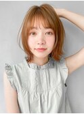 艶感結べるボブ美髪オリーブグレー小顔愛され前髪#542f1114
