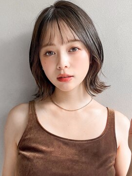 リヤン 表参道(lyann) 薄めバングうる艶髪うるツヤイメチェン斜めバングこなれヘア