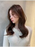 くびれレイヤー韓国巻き縮毛矯正顔周りカット髪質改善ハッシュ