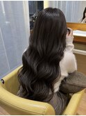 エクステ/羽エクステ/ウェーブ巻き/外巻き/カカオブラウン