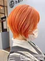 ヘアーラニッシュ 柏たなか店(hair Lanish)&nbsp;ショートスタイル/wカラー/オレンジ