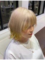 アース 郡山コスモス通り店(HAIR&MAKE EARTH)&nbsp;ミルクティーベージュのくびれボブ