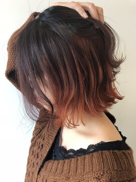 ドクターズサロン レラパール 【Lela Pearl 高知】インナーカラー マーガレットオレンジ