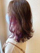 ルーツ(ROOTS)&nbsp;インナーブリーチあり/ラベンダー×ホワイトアッシュ
