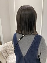 インナーカラー　切りっぱなしボブ☆グレージュ