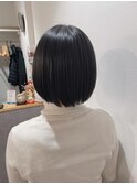 ボブ【切りっぱなし・ハイライトピンク】