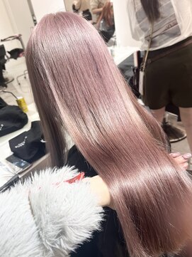 ランテルディ 渋谷(LANTERDIT) 【LANTELDIT】ラベンダーピンク 艶髪 髪質改善 ストレート 20代