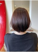 骨格修正ボブ&オレンジブラウン