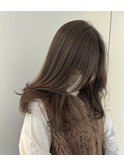 ベージュカラー/レイヤーカット/透明感カラーブリーチなしカラー