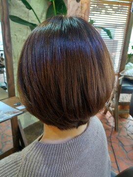 ロッソバイアルター 鎌取(ROSSO by aL-ter) 黒髪/グレーベージュ/レイヤーロング/前髪パーマ 石橋奈津子