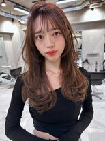 サイン 表参道(SIGN)&nbsp;韓国ヘアイメチェンハッシュカット似合わせカットレッドブラウン