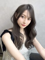 ロイ(Roi)&nbsp;レイヤーロングネイビーグレーヘルシースタイルニュアンスカラー