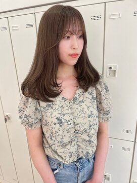 グッディ 岡山下中野店(GOOD-DAY) お顔まわりレイヤー×チョコベージュ *ACO