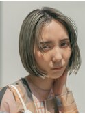 【emu井上信洋】ミントグレージュの抜け感ミニボブ【エミュ】