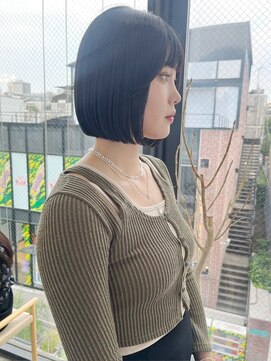 ロンド ボーイ 表参道(Lond BOY) 似合わせカット×黒髪ボブ韓国髪質改善[表参道]