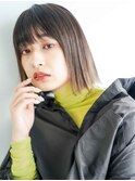 くびレイヤーエモージュ前髪ピンクベージュワンカール【高円寺】