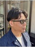 センターパート ニュアンスパーマ
