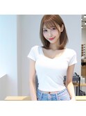 ★大人可愛いひし形ふんわりレイヤー小顔美人20代30代40代