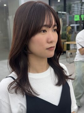 ビューブルー 亀戸錦糸町(VIEW BLUE) ◎小顔前髪顔まわりオレンジブラウンくびれロングミディアム