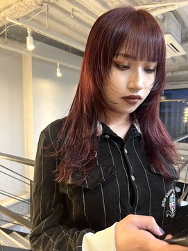 ヌープヘアーアイス(NUUP.hair ici) ブリーチなしダブルカラーチェリーレッド