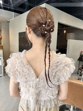 ヘアー アイス ルーチェ(HAIR ICI LUCE) 結婚式参列ヘアセット人気タイトヘアセット！/中西