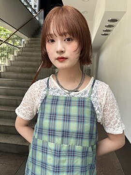 トリッカ 銀座(tricca) 外はねボブ/くびれミディ/顔まわりレイヤー/艶カラー