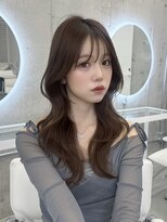 フォンズ(FONS)&nbsp;透明感ショコラグレージュ/くびれヘアロングレイヤー/シースルー