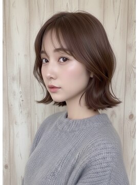 レウナ 外苑前(Reuna) 大人可愛いミディアムボブ　大人ミディアム　大人ボブ