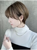 大人上質ショート銀座くびれショートことりベージュマッシュ