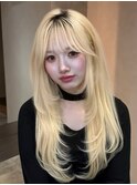 ブリーチなし/韓国風巻/レイヤーカット/髪質改善/縮毛矯正/銀座