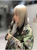 ホワイトブロンド/シルバーベージュ/ルーツカラー