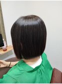 丸みのあるボブ