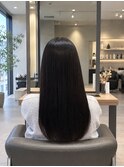 ナチュラル縮毛ストレートロング