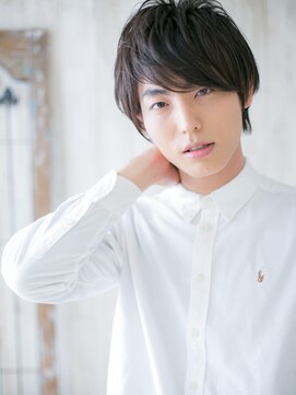 ダンディ館アダム 戸頭店 厚めバングが新鮮！黒髪フェザーマッシュA