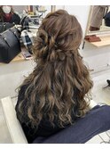 サイドお団子ハーフ
