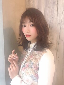 テーラヘアープラス 木更津2号店(TELA HAIR+) ミディアムウルフ×マロンベージュ【TELA HAIR+木更津】