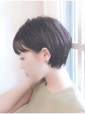 前髪長め大人小顔ショート30代40代50代　藤沢