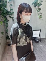 ジェノ(JENO by apish) モードなボルドーカラーのボブ!