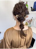 Ryo 編み込みヘアアレンジ　ウェディングヘア　およばれヘア夏