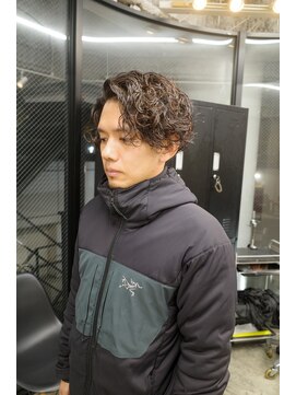 スレイ 西宮(SLAY) 波巻きハイライトアップバングツーブロックマッシュ