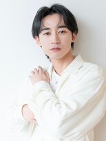 イオ 本厚木(io)&nbsp;波巻きパーマセンターパート束感アッシュブラックコンマヘア